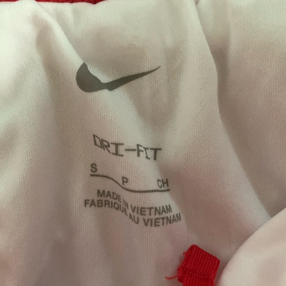Nike Red and white girls running shorts - Picture 2 of 2
